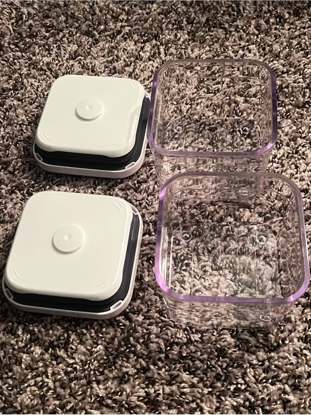 Set of 2 OXO Good Grips POP Small Square Mini Containers, 0.4qt